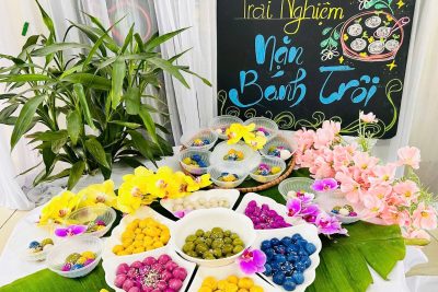 Hoạt động trải nghiệm của các bé Trường mầm non Văn Miếu ” Tết hàn thực – Bé làm bánh trôi”